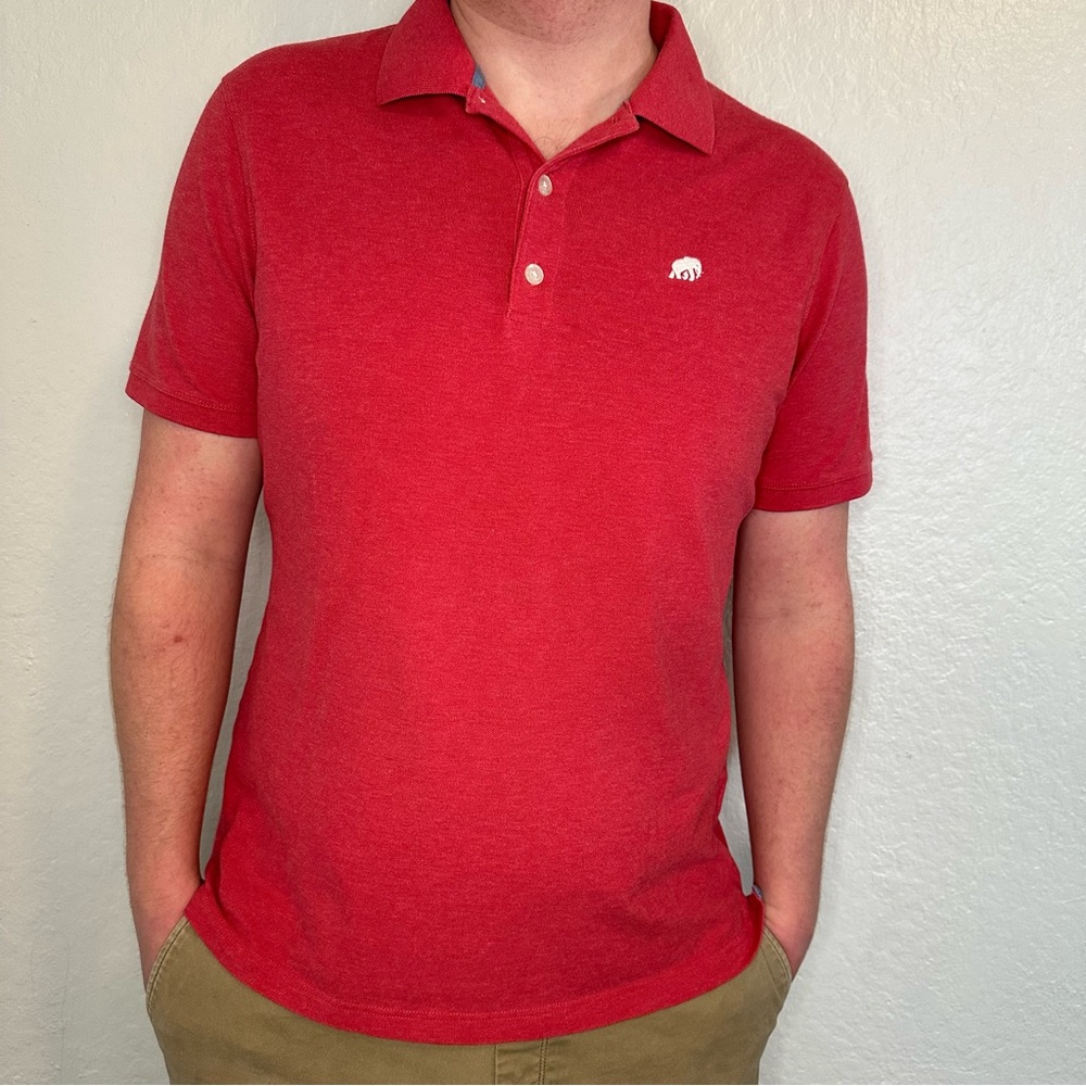 Men’s Red Banana Republic Short Sleeve Polo Shirt Size Large